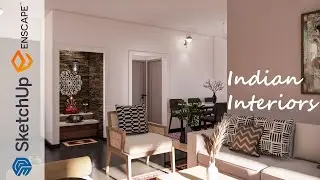 Indian Interior Design_ SketchUp 2021 Modelling + Enscape 3.3 Rendering
