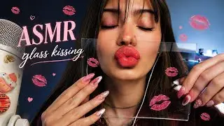 ASMR | Glass kissing (besitos cerquita, mouth sounds)
