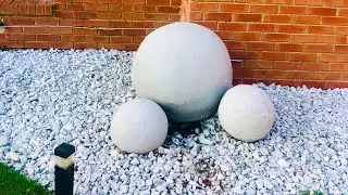 DIY Concrete Garden  Sphere step by step instructions on a budget with Quikrete