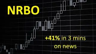 May 22, 2024 - NRBO +41% on news (T/S, Level 2, 5 min, 1 min, 10 second charts)