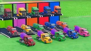 DOUBLE DECKER LONG CONVOY POLICE TRANSPORT, VW CRAFTER, CORVETTE, JEEP MINI & BATTLE! FS22 #53