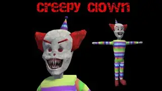 3D Low Poly Creepy Clown Character Asset Trailer (Mobile Ready Asset)