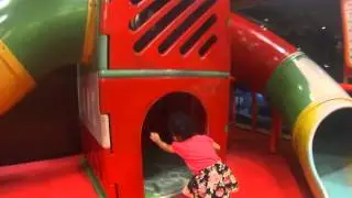 Alanza toddler playing with friend on kfc