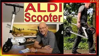 ALDI Aktion Scooter ✔ Alu Tretroller leicht & faltbar - vorn & hinten gefedert - Outdoor Fitness