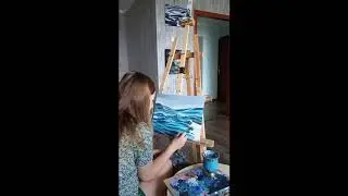 красивое море beautiful sea рисую моречко drawing sea