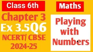 Class 6 Maths NCERT Chapter 3 Playing with numbers Ex 3.5 Q6