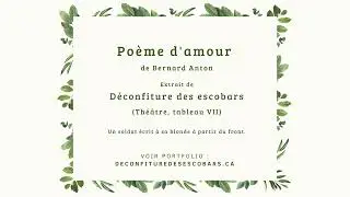 Poème d'amour. Déconfiture des escobars