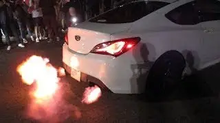 HYUNDAI GENESIS SHOOTING FLAMES AT E.S.C.M