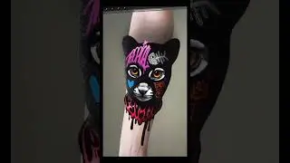 Psycho meow #tattoo by artist: @eremintattoo #tattooer #inkedguys #tattooart #inked #tattooartist