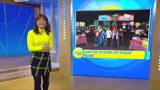 Ginger Zee Mini Skirt Strut in Black/Stocking/Panty Hose/Tights! ABC -TV