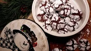 Die schokoladigsten Plätzchen der Welt /  Saftige Brownie - Plätzchen / Crinkle Cookies