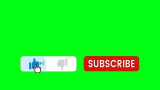 (FREE) YouTube Like button And Subscribe Button Animation Template (Green Screen)