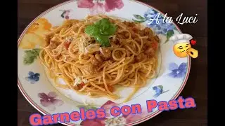 Garneles con Pasta  -A la Luci-