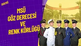 WHAT ARE EYE DEGREE AND COLOR BLINDNESS IN THE 2026 MSÜ EXAM?