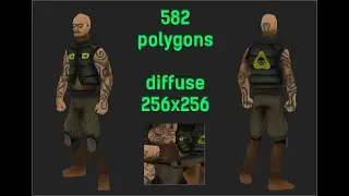Low Poly character modeling//texturing timelapse