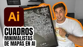 DISEÑA cuadros MINIMALISTAS de mapas en Adobe Illustrator 🖼️ 🖥️ ‼️