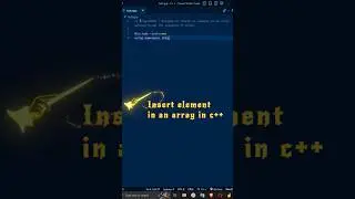 Insert element in an Array in C++ #shorts #cplusplusprogramming #coding #bca