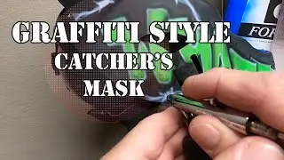 AIRBRUSHED GRAFFITI STYLE CATCHER'S MASK!