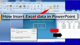 How Insert Excel data in PowerPoint