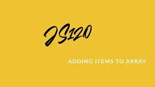 Javascript Adding Items to Array