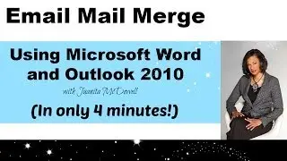 Email Mail Merge with Word and Outlook 2010