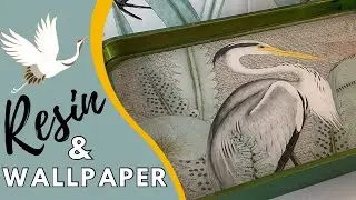 Wallpaper in Resin Tray & CRAFT ROOM TOUR! With #letsresin
