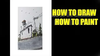 Crooked Lines watercolor Line and Wash how to draw and paint by Nil Rocha