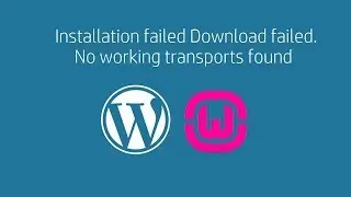Solved: Installation failed Download failed No working transports found