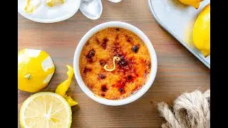 Vanilla Creme Brulee with LEMON INFUSED SUGAR CRUST
