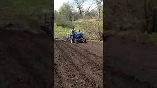 Нарезка борозды под посадку картошки.Скаут т12