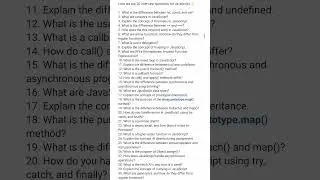 Top 30 JavaScript interview Questions 2024 ~ #js #javascriptframework #frontend