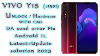 vivo y15 hardreset || y15 cm2 da error fix || vivo 1901 frp reset android 11. update solution 2023