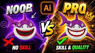 Pro Illustrator Technique vs Beginner Method (Huge Difference!)