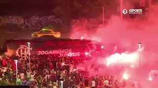 Chegada do ônibus do Flamengo ao Maracanã pela copa do Brasil Flamengo x bambis