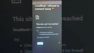 Localhost refused to connect issue 🤬