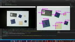 Demonstration of measuring objects using the opencv