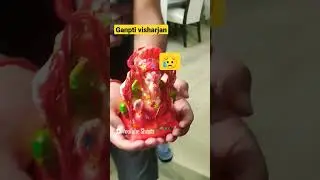 Ganpati bappa visarjan. Eco friendly#youtubeshorts #ganpativisarjan
