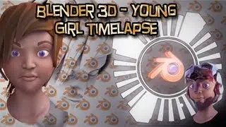Blender 3d: Young Girl Timelapse (narrated)