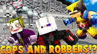 EVIL SUPER VILLAINS Minecraft SUPERHERO MODDED - Cops And Robbers Mod | JeromeASF