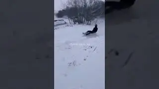 Қорда сирпанчиқ учаётганда тезликни оширманг 🤦‍♂️😂