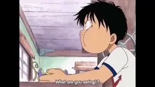 Luffy eats the Gomu Gomu no Mi | One Piece