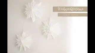 Weihnachtssterne aus Sandwichbeutel basteln