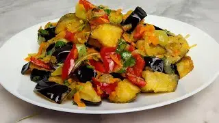 САЛАТ ИЗ БАКАЛАЖАНОВ🍆ХРУСТЯЩАЯ КОРОЧКА💯#баклажаны
