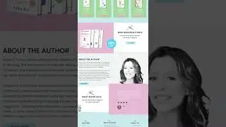 Book Author and Publisher Landing Page Design 