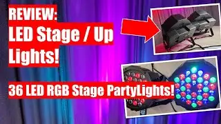 REVIEW: LED  Stage / Up Lights! 36 LED RGB Stage Party lights!