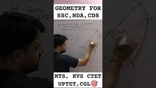 GEOMETRY Solve IN SECONDS FOR CDS SSC CGL MAINS,CHSL 🎯‼️ WITH UNIQUE AND SIMPLE METHOD
