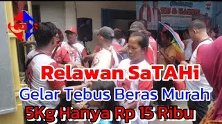Relawan SaTAHi Gelar Tebus Beras Murah 5 Kg Hanya Rp 15 Ribu, Warga Bekasi Barat Berbondong-bondong