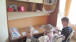 Влог:Завтрак.Занятия с детьми.Гуляем на улице.Букет сирени.Ужин.(21.05.17г)