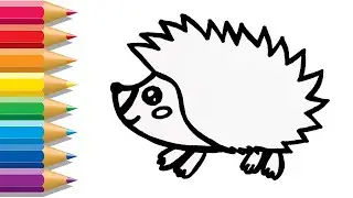 Vẽ một con nhím  Làm thế nào để vẽ một con nhím / Drawing of a hedgehog  How to draw a hedgehog