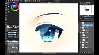[Medibang Paint Pro desktop version how to] Eye color tutorial - Part 8 - Anime eye